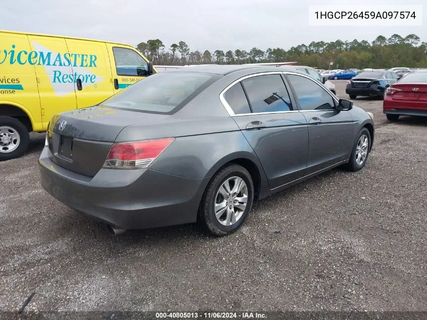 2009 Honda Accord 2.4 Lx-P VIN: 1HGCP26459A097574 Lot: 40805013