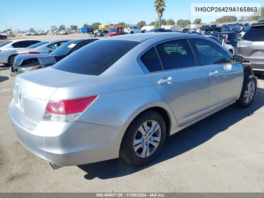 2009 Honda Accord 2.4 Lx-P VIN: 1HGCP26429A165863 Lot: 40807129