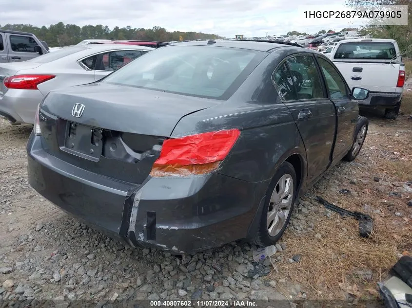 2009 Honda Accord 2.4 Ex-L VIN: 1HGCP26879A079905 Lot: 40807602