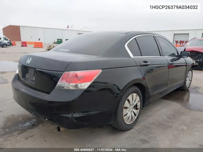 2009 Honda Accord 2.4 Lx VIN: 1HGCP26379A034032 Lot: 40808927