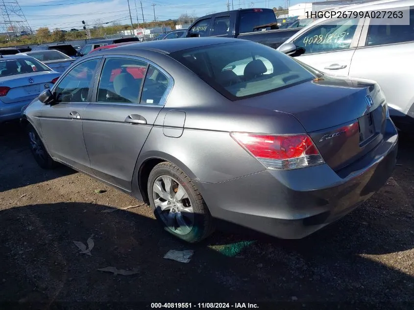 2009 Honda Accord 2.4 Ex VIN: 1HGCP26799A027263 Lot: 40819551