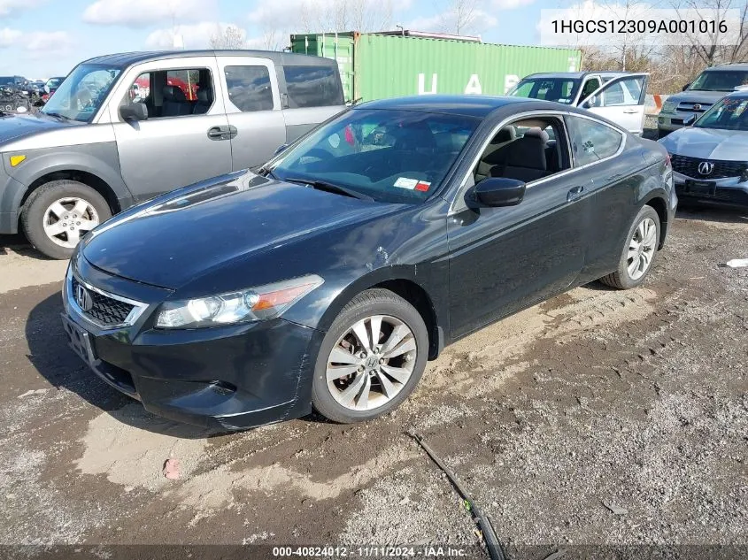 2009 Honda Accord 2.4 Lx-S VIN: 1HGCS12309A001016 Lot: 40824012