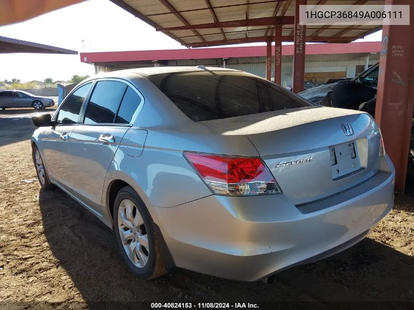 2009 Honda Accord 3.5 Ex-L VIN: 1HGCP36849A006111 Lot: 40824153