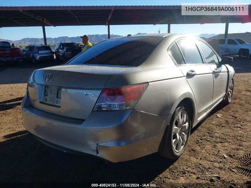 2009 Honda Accord 3.5 Ex-L VIN: 1HGCP36849A006111 Lot: 40824153