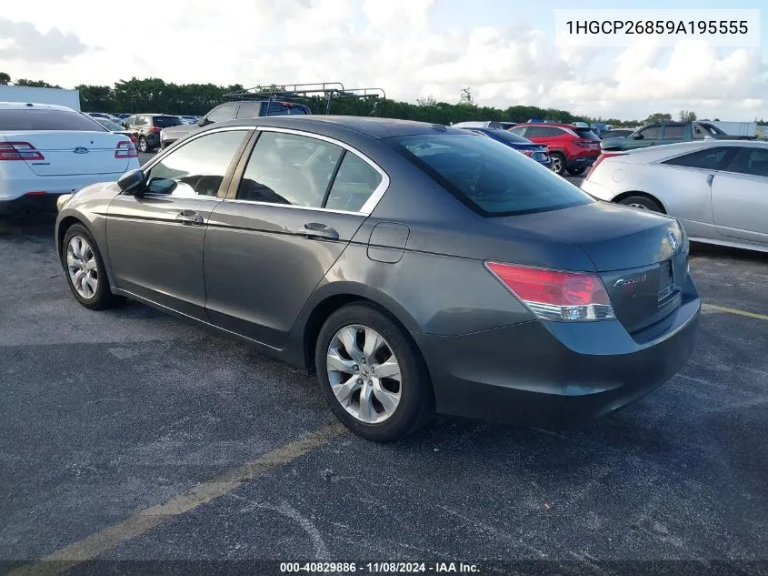 2009 Honda Accord 2.4 Ex-L VIN: 1HGCP26859A195555 Lot: 40829886