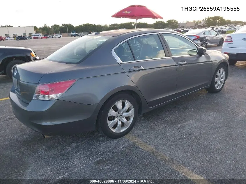 2009 Honda Accord 2.4 Ex-L VIN: 1HGCP26859A195555 Lot: 40829886