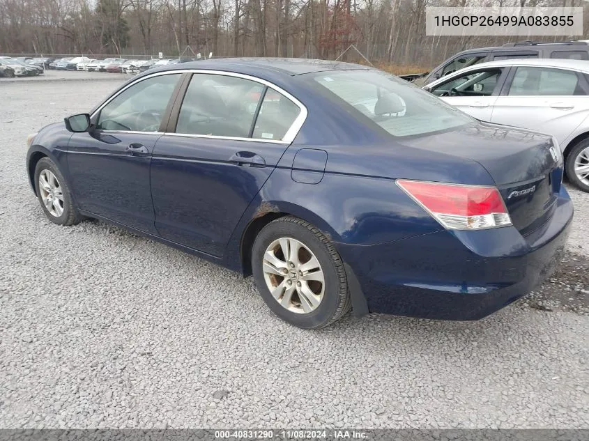 2009 Honda Accord 2.4 Lx-P VIN: 1HGCP26499A083855 Lot: 40831290