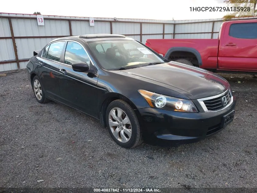 2009 Honda Accord 2.4 Ex VIN: 1HGCP26729A185928 Lot: 40837842