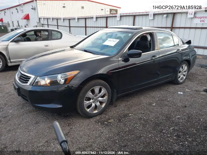 2009 Honda Accord 2.4 Ex VIN: 1HGCP26729A185928 Lot: 40837842