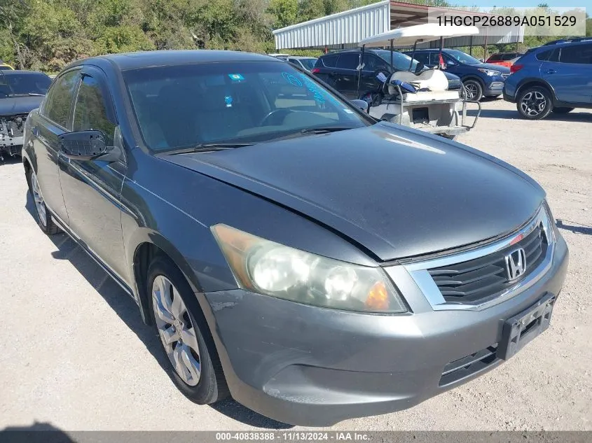 2009 Honda Accord 2.4 Ex-L VIN: 1HGCP26889A051529 Lot: 40838388