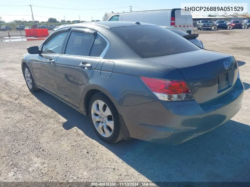 2009 Honda Accord 2.4 Ex-L VIN: 1HGCP26889A051529 Lot: 40838388