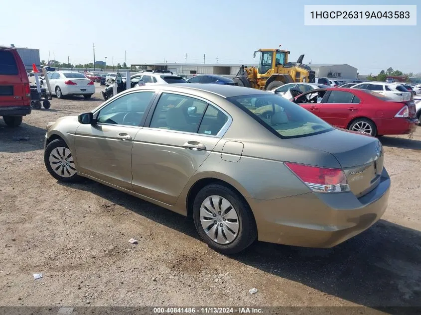 1HGCP26319A043583 2009 Honda Accord 2.4 Lx