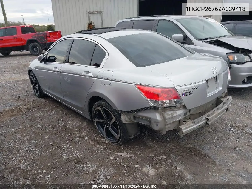 1HGCP26769A039418 2009 Honda Accord 2.4 Ex