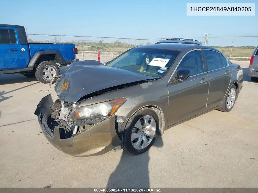 2009 Honda Accord 2.4 Ex-L VIN: 1HGCP26849A040205 Lot: 40859824