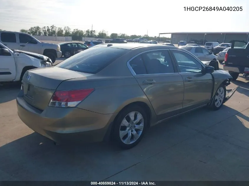 2009 Honda Accord 2.4 Ex-L VIN: 1HGCP26849A040205 Lot: 40859824