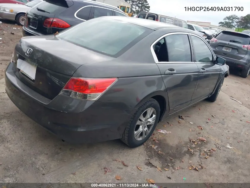 2009 Honda Accord 2.4 Lx-P VIN: 1HGCP26409A031790 Lot: 40862921