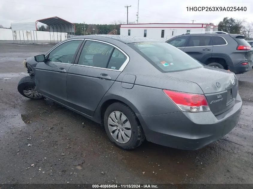 2009 Honda Accord 2.4 Lx VIN: 1HGCP263X9A025440 Lot: 40865454