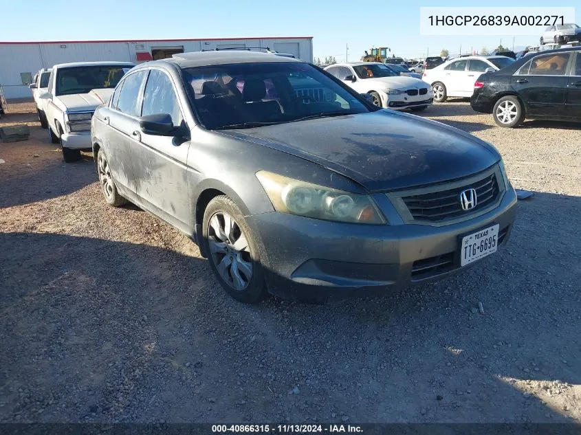 2009 Honda Accord 2.4 Ex-L VIN: 1HGCP26839A002271 Lot: 40866315