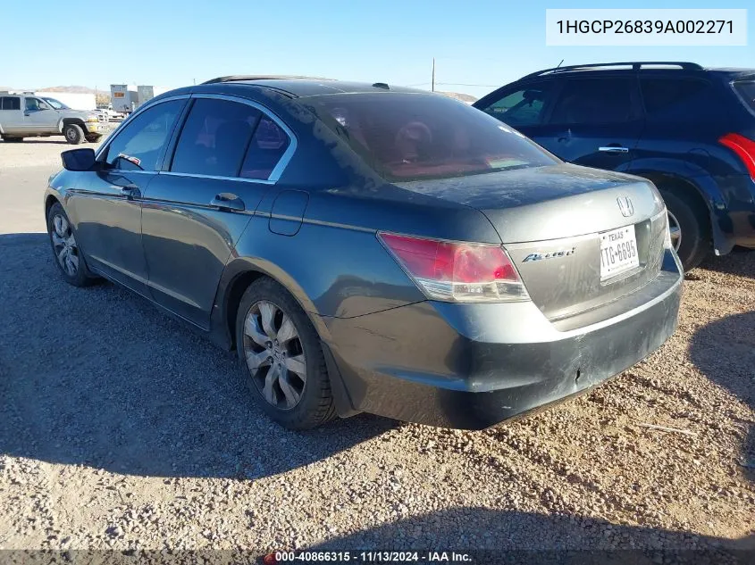 2009 Honda Accord 2.4 Ex-L VIN: 1HGCP26839A002271 Lot: 40866315