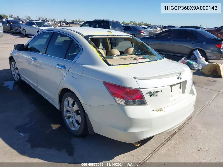 2009 Honda Accord 3.5 Ex-L VIN: 1HGCP368X9A009143 Lot: 40877015