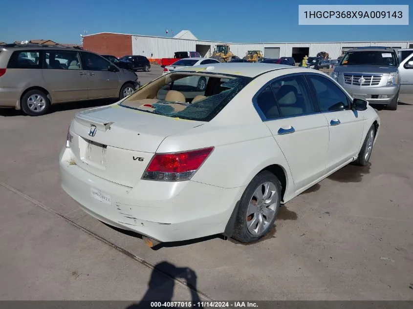 2009 Honda Accord 3.5 Ex-L VIN: 1HGCP368X9A009143 Lot: 40877015