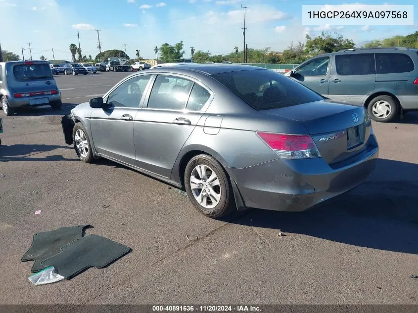 2009 Honda Accord 2.4 Lx-P VIN: 1HGCP264X9A097568 Lot: 40891636