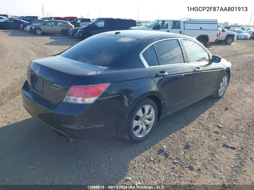 1HGCP2F87AA801913 2010 Honda Accord Sedan