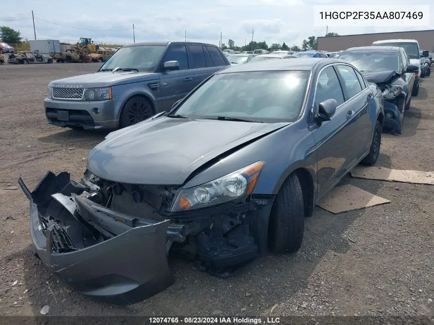 1HGCP2F35AA807469 2010 Honda Accord Lx