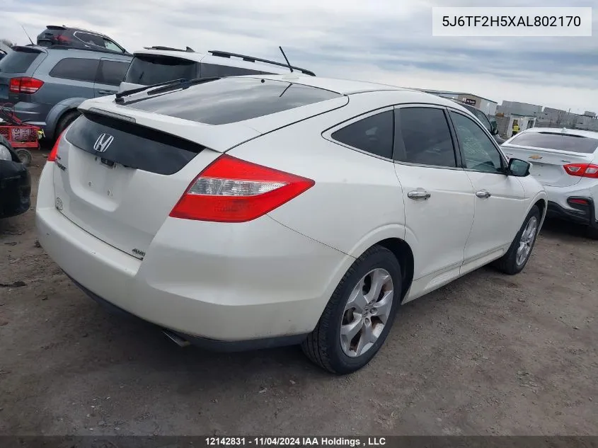 2010 Honda Accord Crosstour VIN: 5J6TF2H5XAL802170 Lot: 12142831