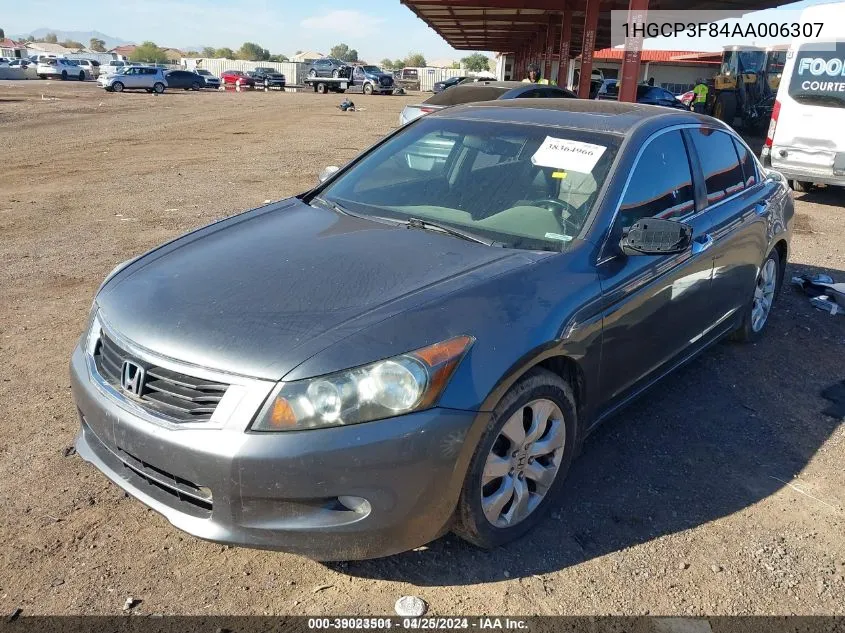 2010 Honda Accord 3.5 Ex-L VIN: 1HGCP3F84AA006307 Lot: 39023501