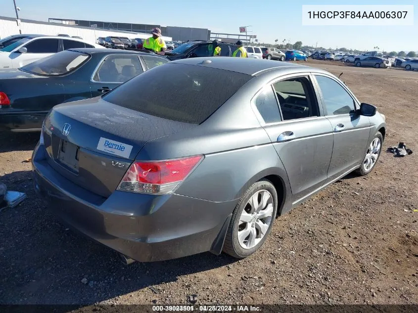 2010 Honda Accord 3.5 Ex-L VIN: 1HGCP3F84AA006307 Lot: 39023501