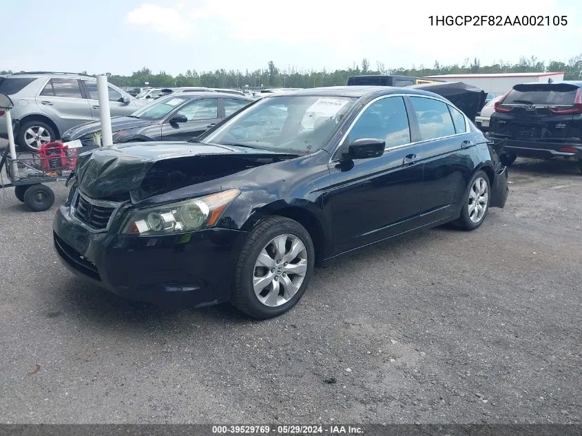 2010 Honda Accord 2.4 Ex-L VIN: 1HGCP2F82AA002105 Lot: 39529769