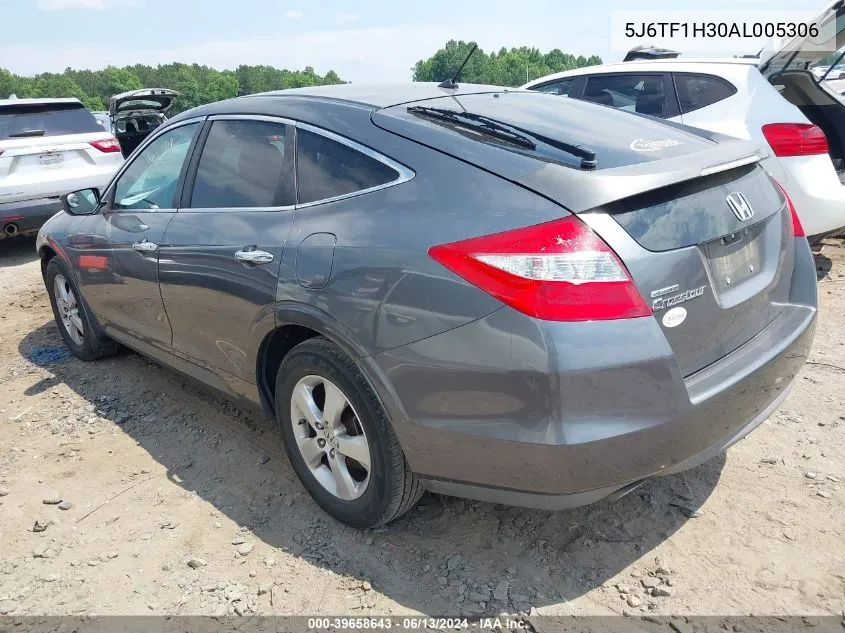 2010 Honda Accord Crosstour Ex VIN: 5J6TF1H30AL005306 Lot: 39658643