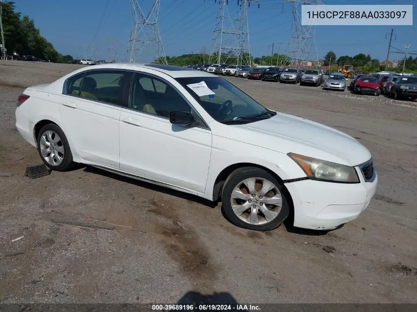 2010 Honda Accord 2.4 Ex-L VIN: 1HGCP2F88AA033097 Lot: 39689196