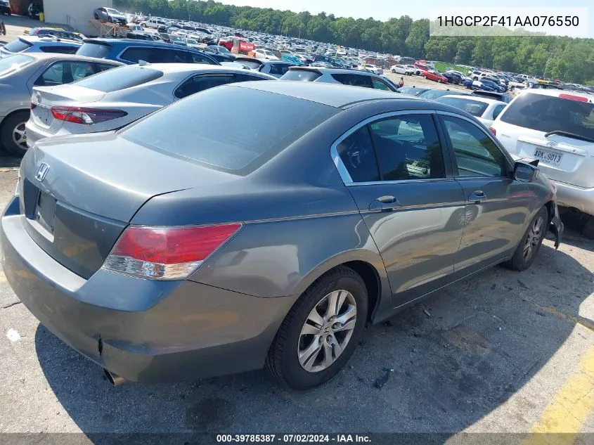 1HGCP2F41AA076550 2010 Honda Accord 2.4 Lx-P