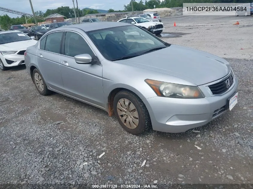 2010 Honda Accord 2.4 Lx VIN: 1HGCP2F36AA014584 Lot: 39877328