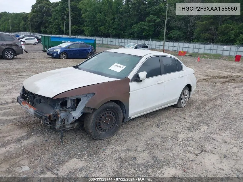 2010 Honda Accord 2.4 Lx VIN: 1HGCP2F3XAA155660 Lot: 39929741