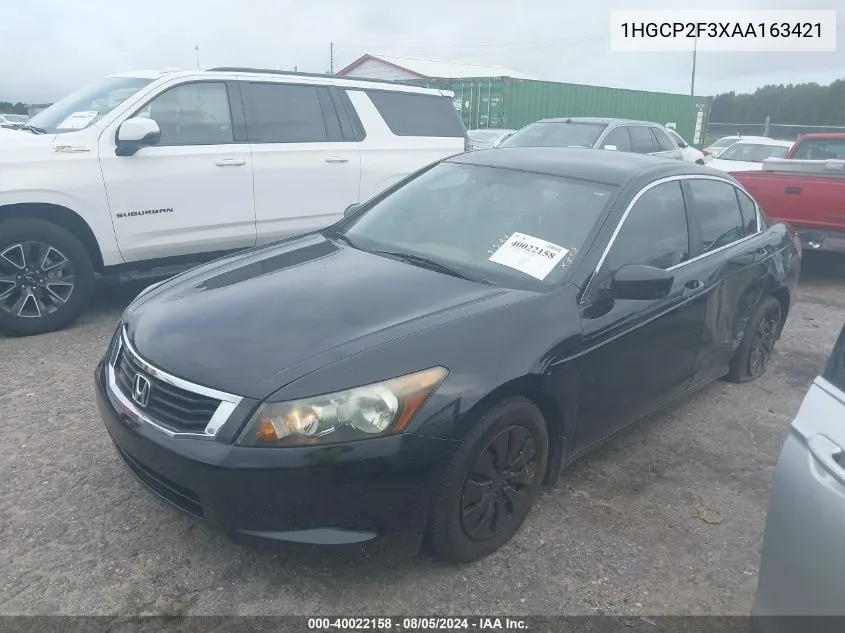 2010 Honda Accord 2.4 Lx VIN: 1HGCP2F3XAA163421 Lot: 40022158