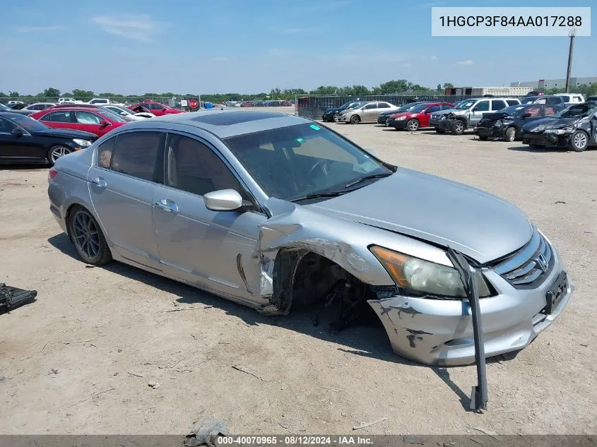 2010 Honda Accord 3.5 Ex-L VIN: 1HGCP3F84AA017288 Lot: 40070965