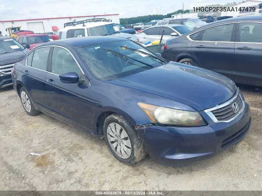 1HGCP2F35AA147479 2010 Honda Accord 2.4 Lx