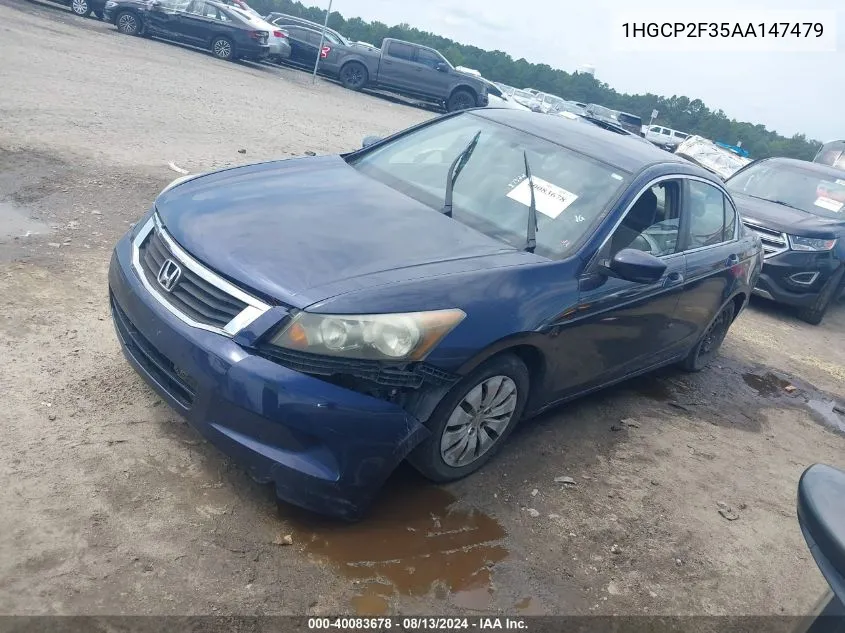 1HGCP2F35AA147479 2010 Honda Accord 2.4 Lx