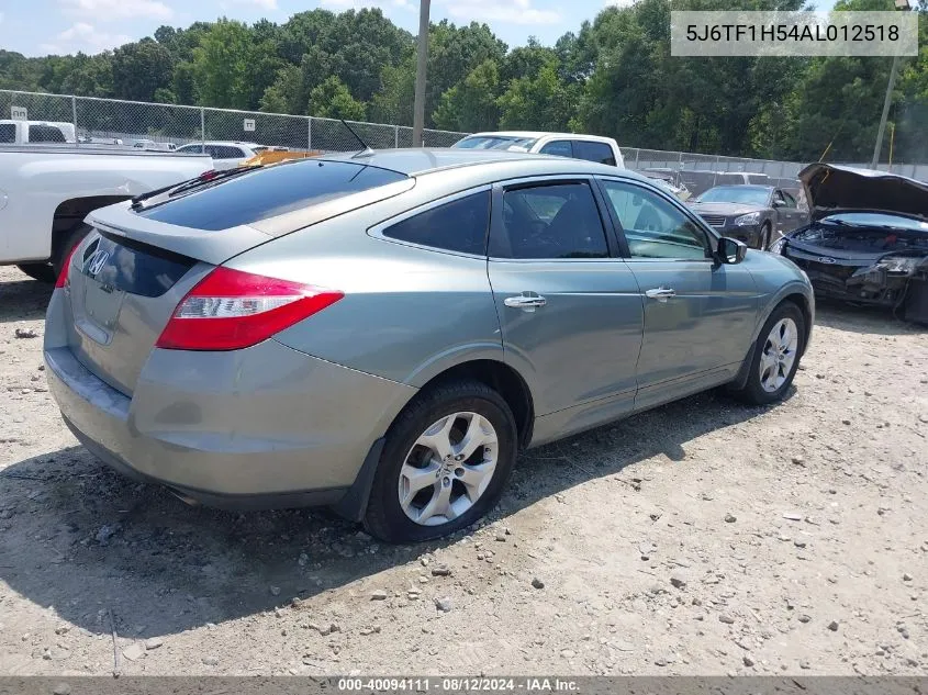 5J6TF1H54AL012518 2010 Honda Accord Crosstour Ex-L