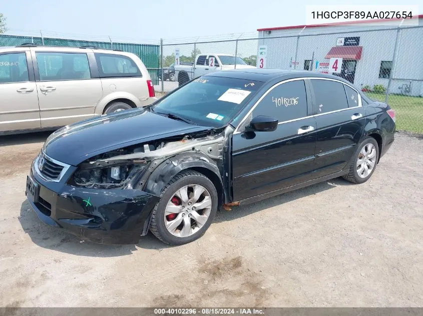 2010 Honda Accord 3.5 Ex-L VIN: 1HGCP3F89AA027654 Lot: 40102296