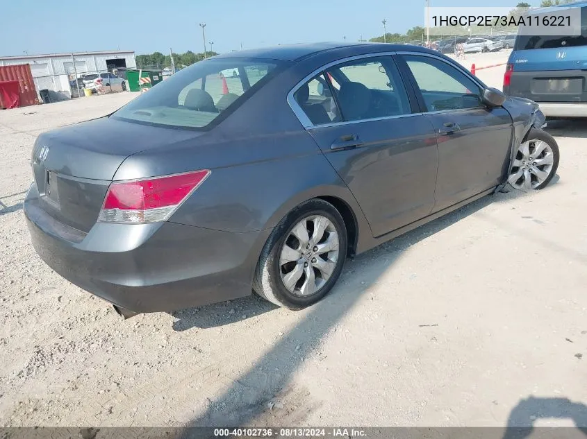 1HGCP2E73AA116221 2010 Honda Accord 2.4 Ex