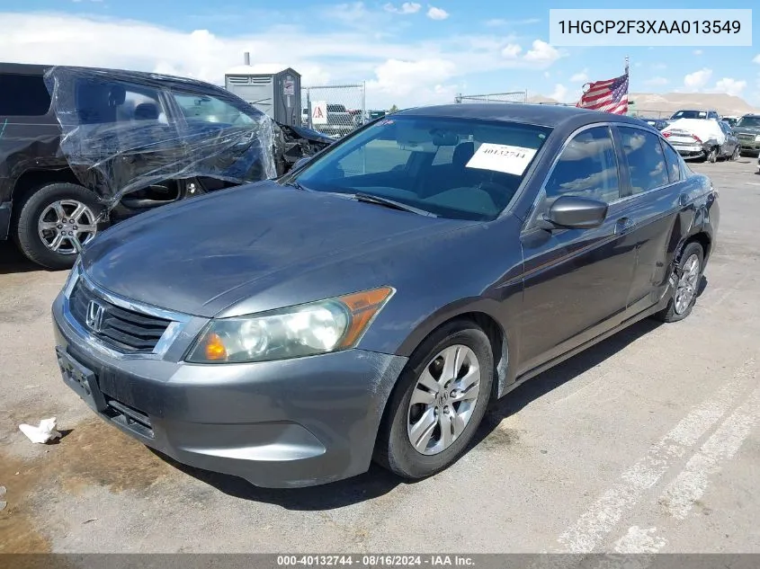 2010 Honda Accord 2.4 Lx VIN: 1HGCP2F3XAA013549 Lot: 40132744