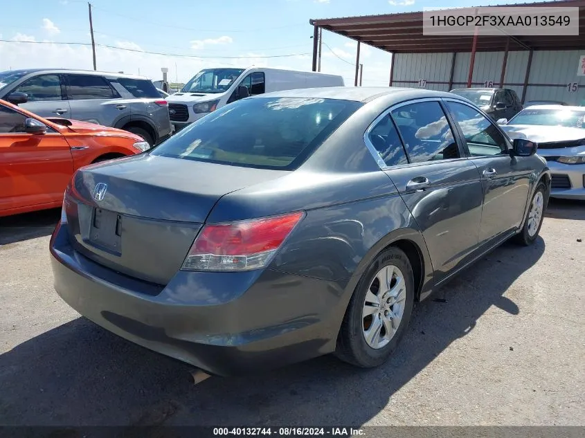 2010 Honda Accord 2.4 Lx VIN: 1HGCP2F3XAA013549 Lot: 40132744