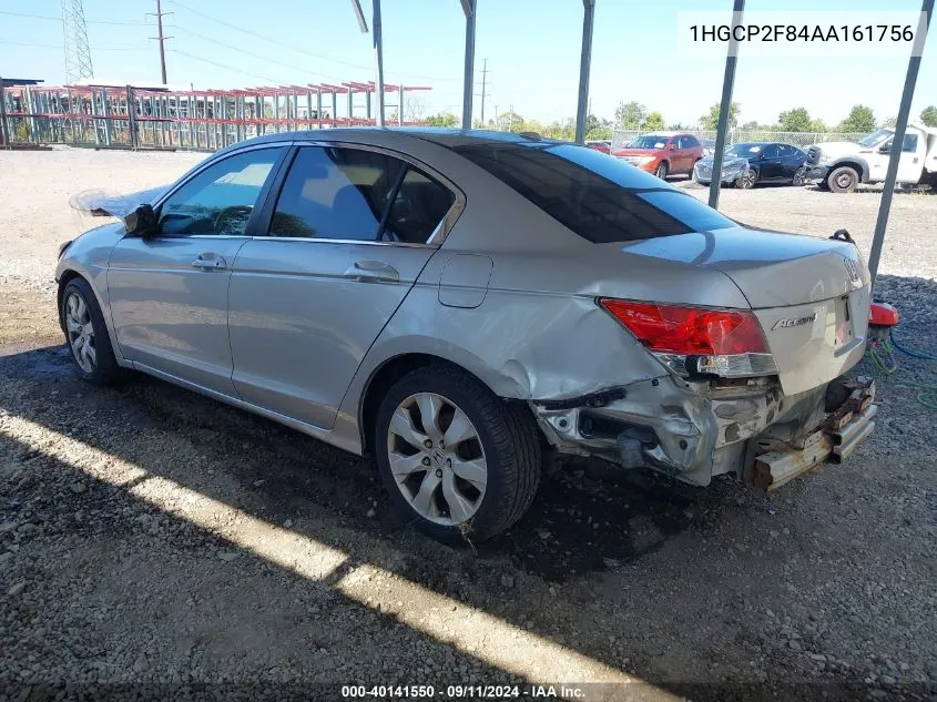 2010 Honda Accord Sdn 2.4 Ex-L/Ex-L VIN: 1HGCP2F84AA161756 Lot: 40141550