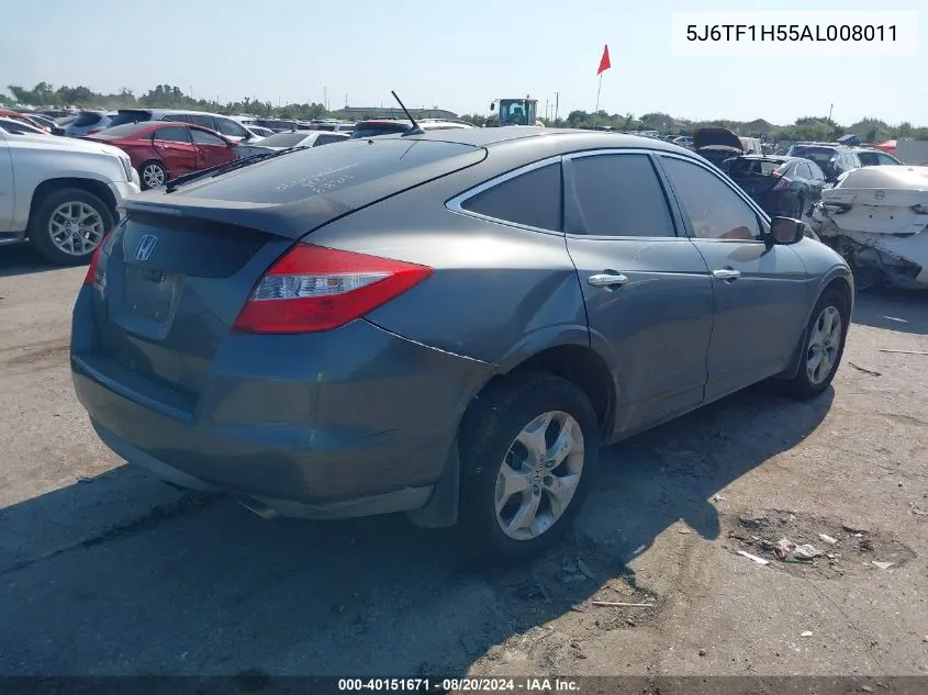 5J6TF1H55AL008011 2010 Honda Accord Crosstour Exl