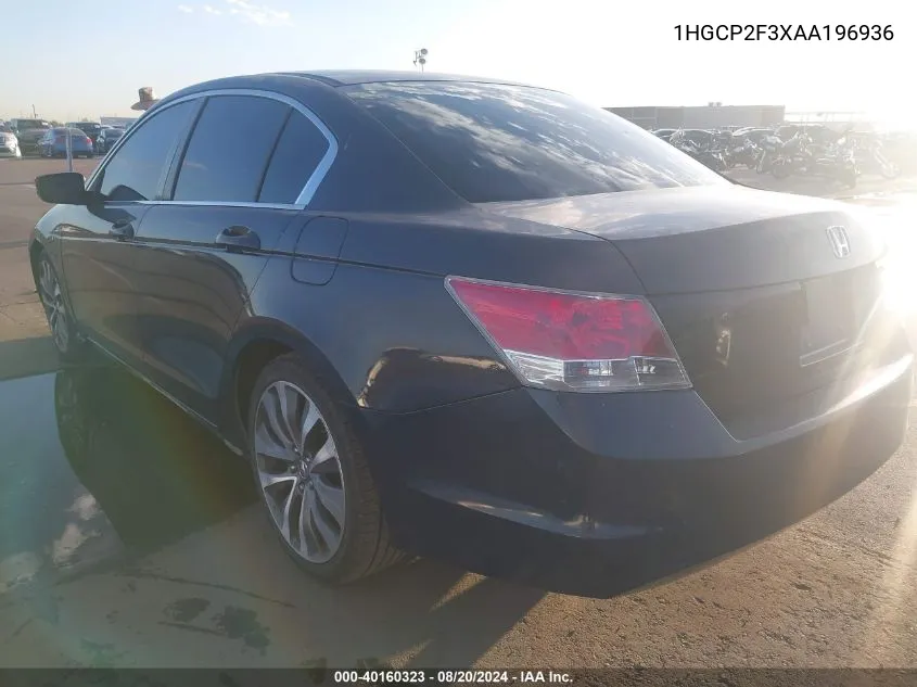 1HGCP2F3XAA196936 2010 Honda Accord 2.4 Lx