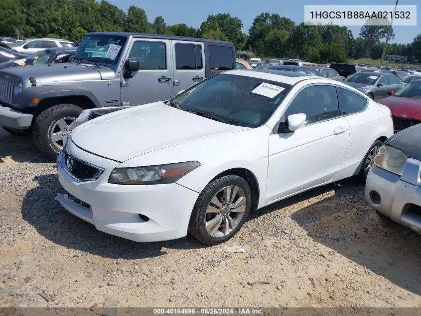 2010 Honda Accord 2.4 Ex-L VIN: 1HGCS1B88AA021532 Lot: 40164696